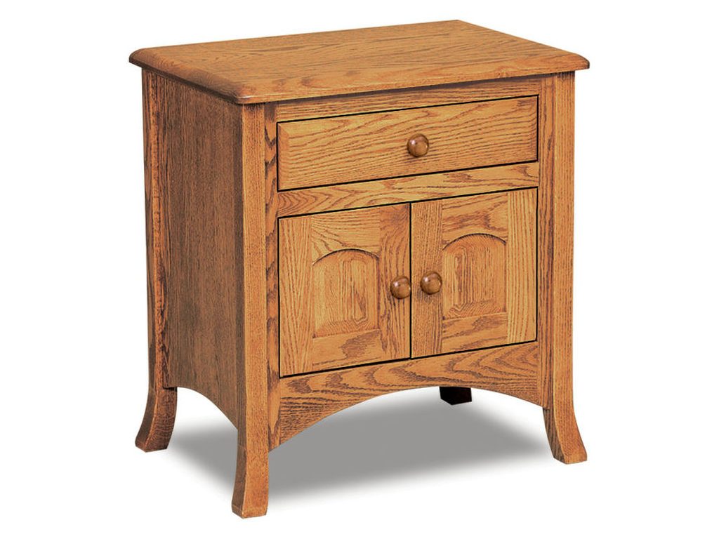 Amish Furniture of NE Carlisle 1 Drawer 2 Door Nightstand Drawer Nightstand, primary thumbnail