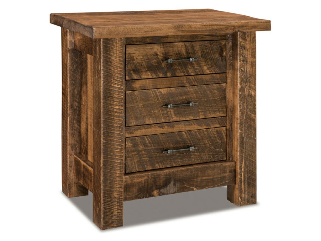 Amish Furniture of NE Houston 3 Drawer Nightstand, primary thumbnail