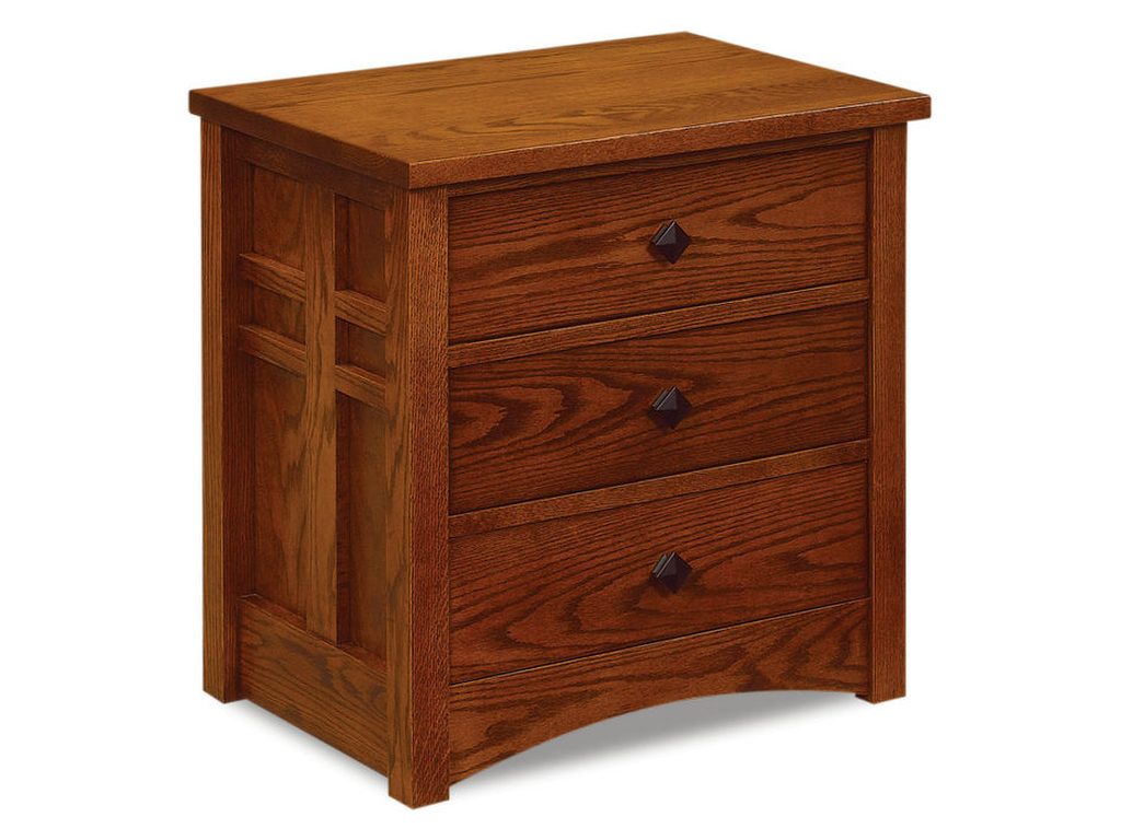 Amish Furniture of NE Kascade 3 Drawer Nightstand – 25″W, primary thumbnail