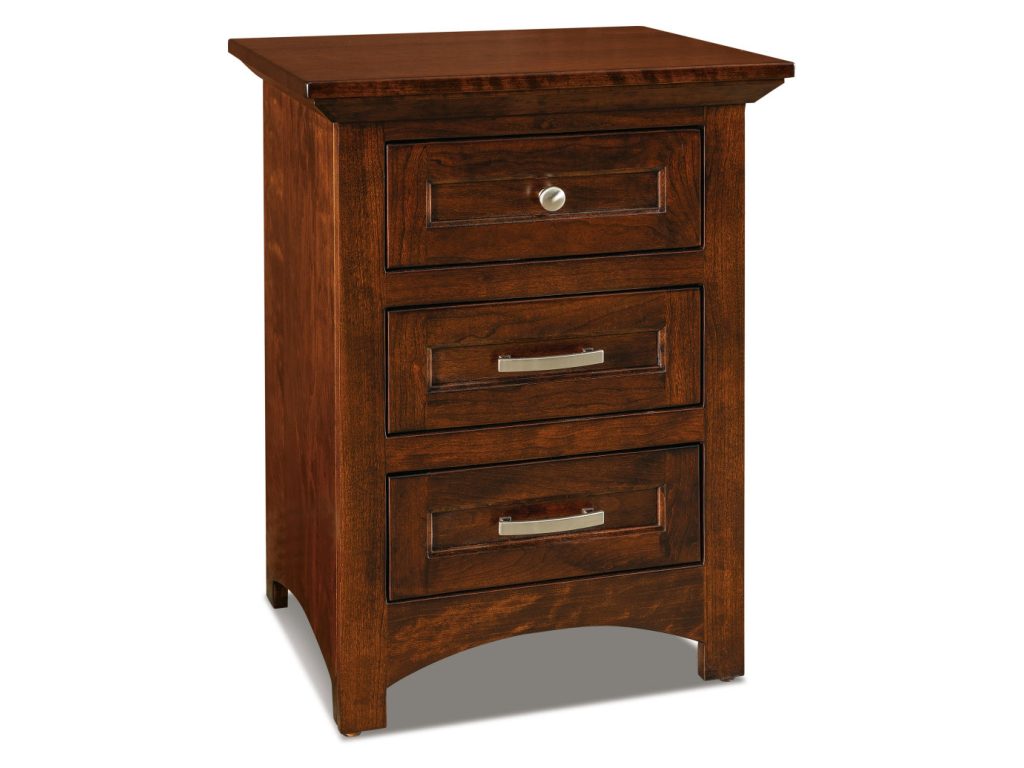 Amish Furniture of NE Lincoln 3 Drawer Nightstand, alternate view 1
