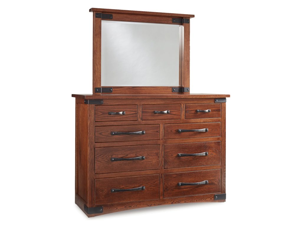 Orewood 9 Drawer Dresser – 59″W Mirror Dresser Mirror, primary thumbnail
