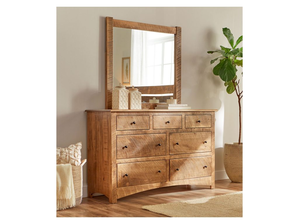 Amish Furniture of NE Troy 7 Drawer Dresser Mirror, alternate view 2