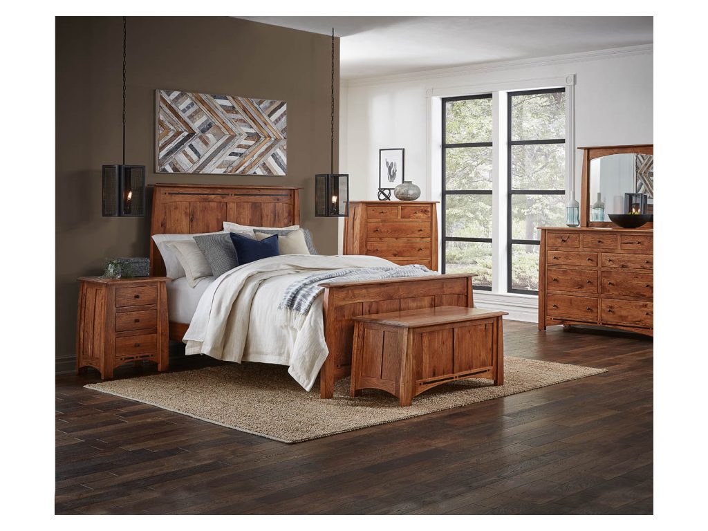 Amish Furniture of NE Boulder Creek 2 Drawer Nightstand, alternate view 6