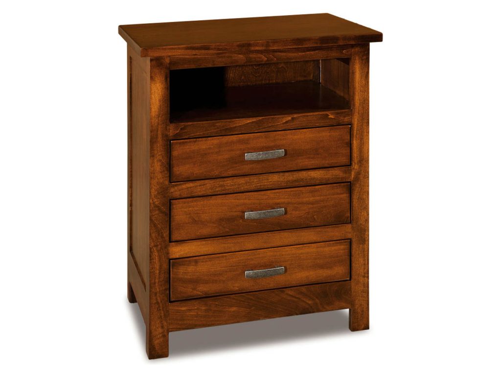 Amish Furniture of NE Flush Mission 3 Drawer Nightstand, primary thumbnail