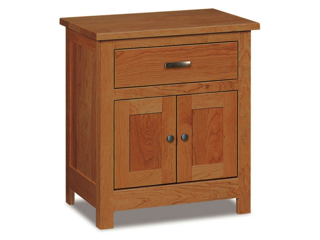 Amish Furniture of NE Flush Mission 1 Drawer 2 Door Nightstand Drawer Nightstand, primary thumbnail