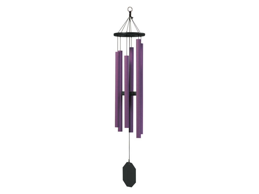Amish Furniture of NE Evening Primrose Wind Chime Decorative Object in Mayo Purple, primary thumbnail