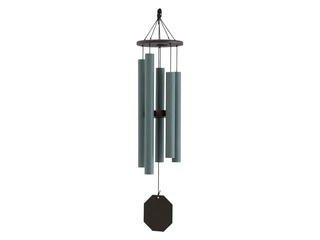 Amish Furniture of NE Solar Singer Wind Chime Decorative Object in Jade, primary thumbnail