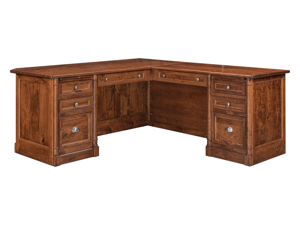 Covington L-Shaped Desk with Hutch Topper Desk Accessory, alternate view 2