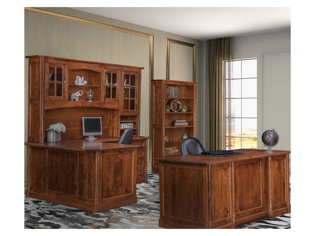 Covington L-Shaped Desk with Hutch Topper Desk Accessory, alternate view 3