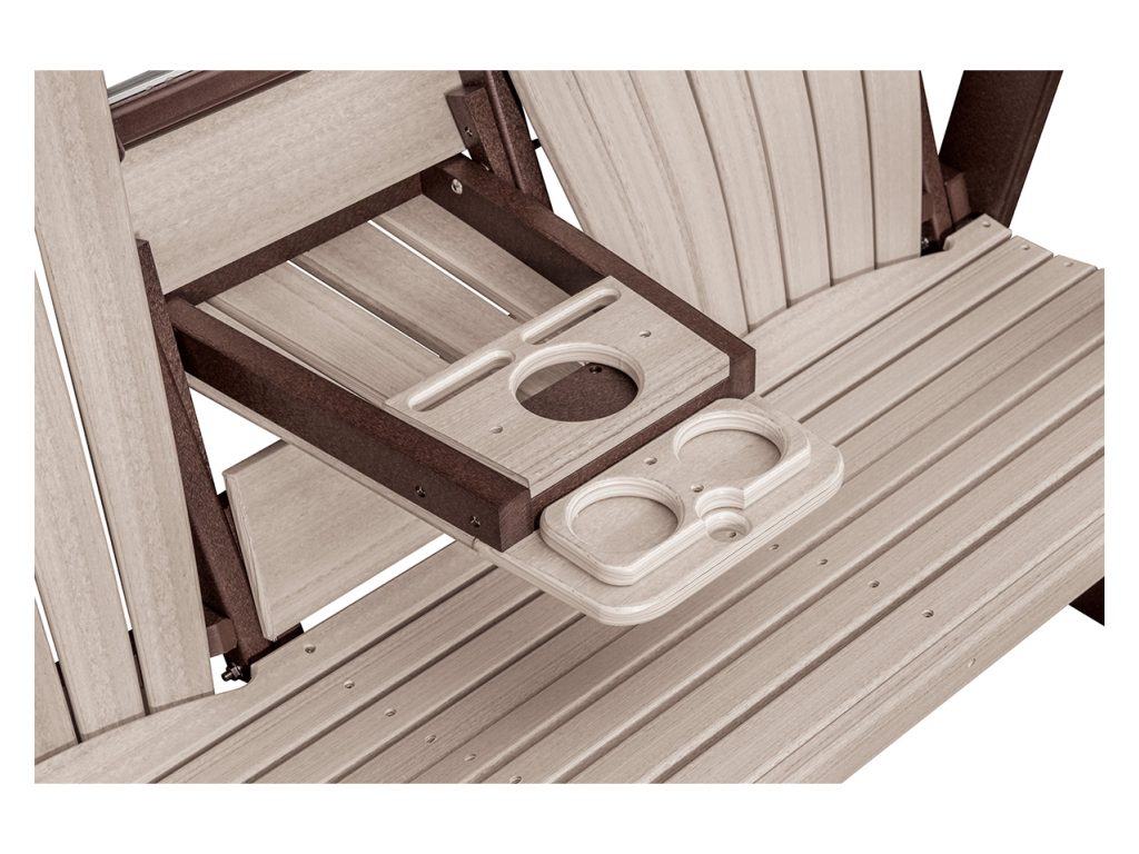 Amish Furniture of NE Fan Back 5′ Glider Swivels & Glider, alternate view 1
