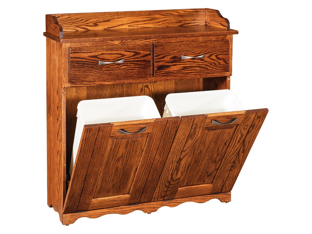 Double Tilt Out Trash Bin Decorative Object, alternate view 1