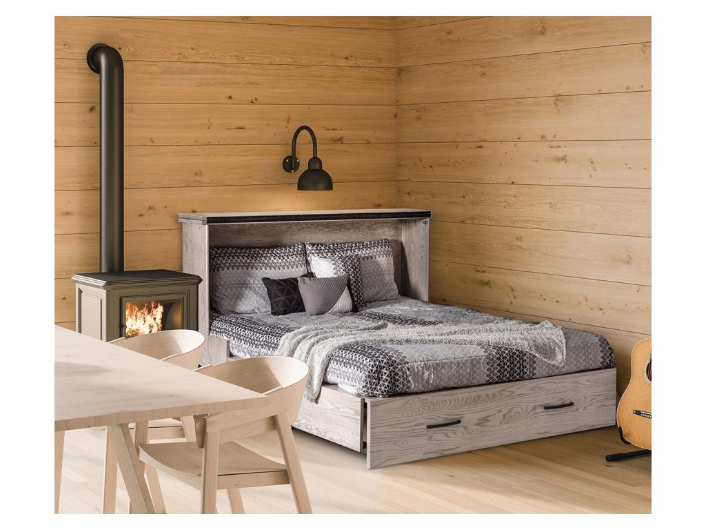 Amish Furniture of NE Mission 6″ Mobile Murphy Bed Panel/Wall Bed, primary thumbnail