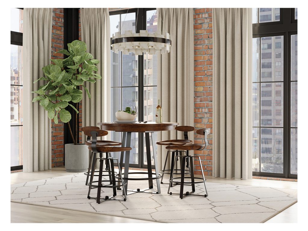 Amish Furniture of NE Iron Craft Pub Table, alternate view 1