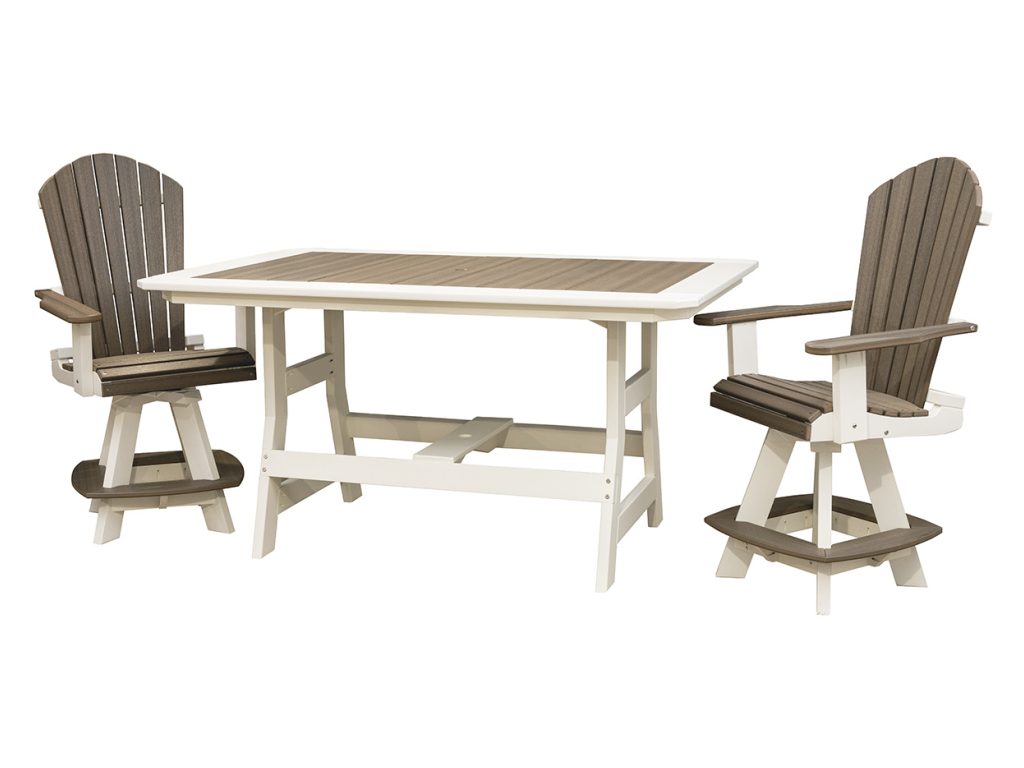 Amish Furniture of NE Rectangular Table with Trustle Base, alternate view 1