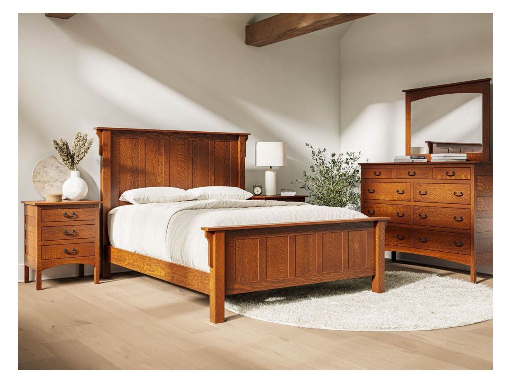 Amish Furniture of NE Granny Mission 3 Drawer Nightstand, alternate view 6