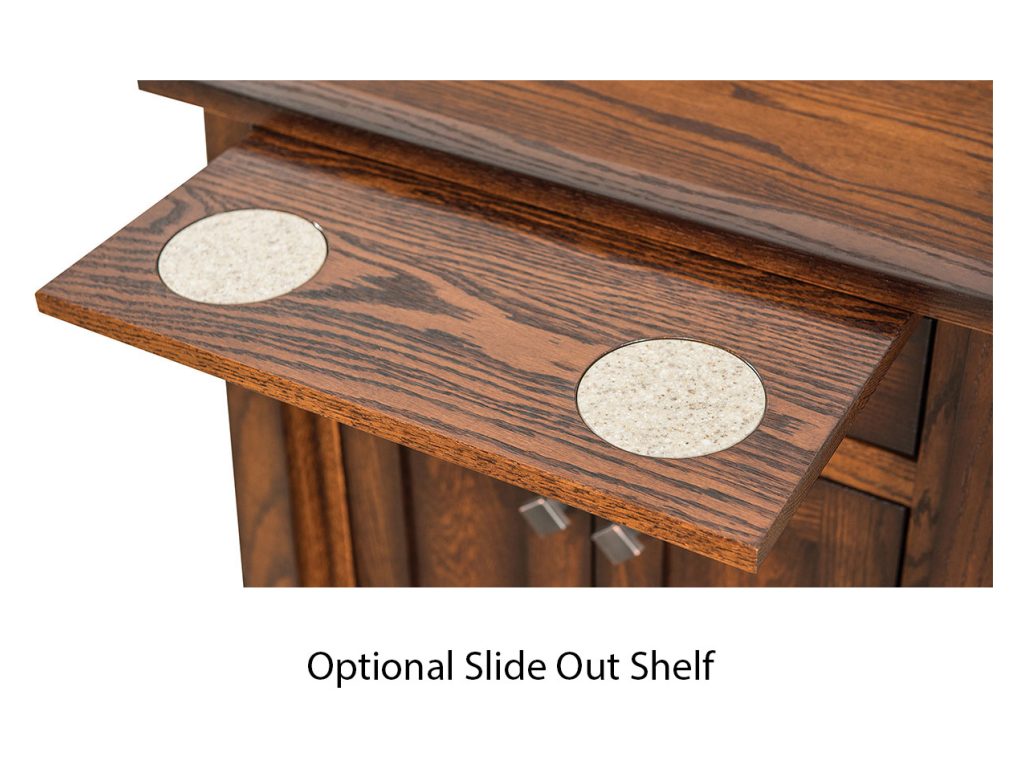 Amish Furniture of NE Granny Mission 2 Door Nightstand Bedside Table, alternate view 4