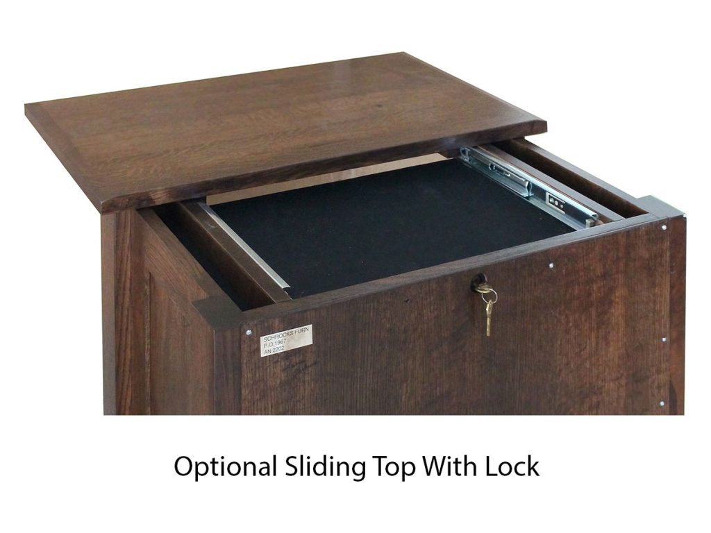 Amish Furniture of NE Cambridge 1 Drawer 1 Door Nightstand Drawer Nightstand, alternate view 4