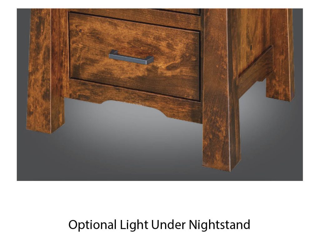 Amish Furniture of NE Cambridge 1 Drawer 1 Door Nightstand Drawer Nightstand, alternate view 6