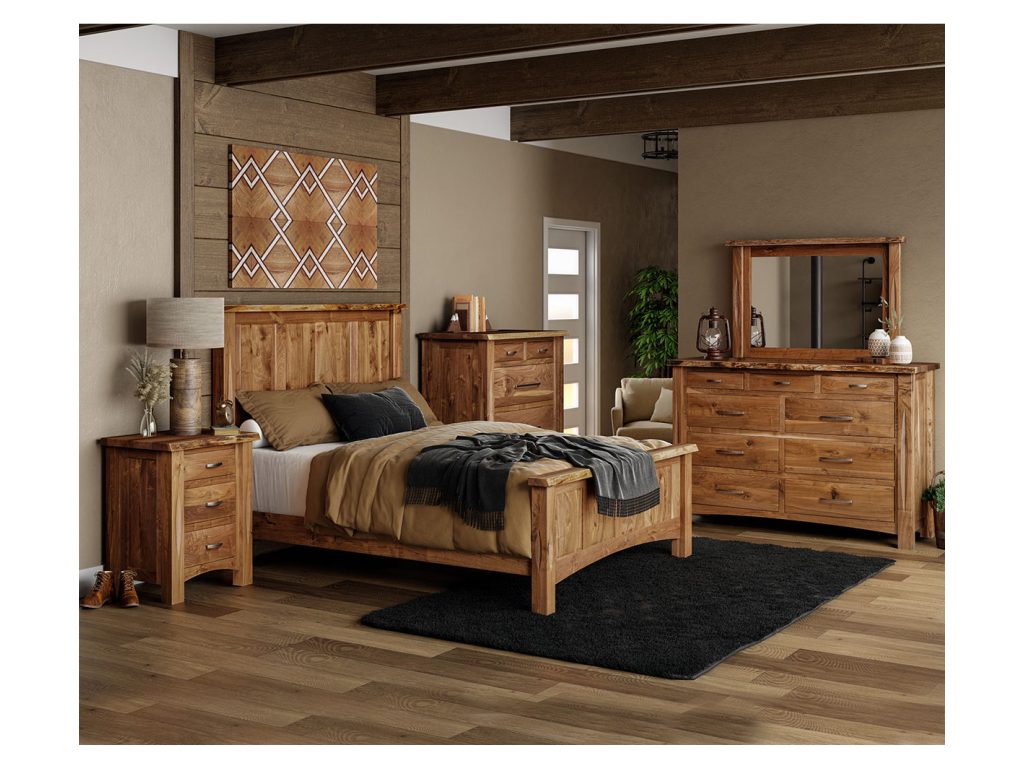 Amish Furniture of NE Ravena 2 Door 1 Drawer Nightstand, alternate view 5