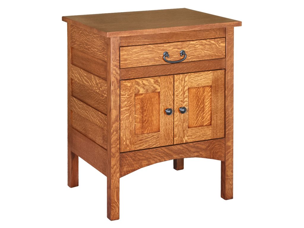 Amish Furniture of NE Granny Mission 2 Door Nightstand Bedside Table, primary thumbnail