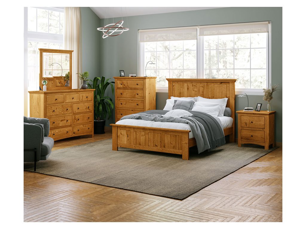 Amish Furniture of NE Canton 3 Drawer Nightstand, alternate view 1