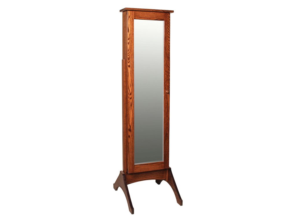 Amish Furniture of NE Plain Jewelry Mirror with Sliding Door Wall Mirror, primary thumbnail
