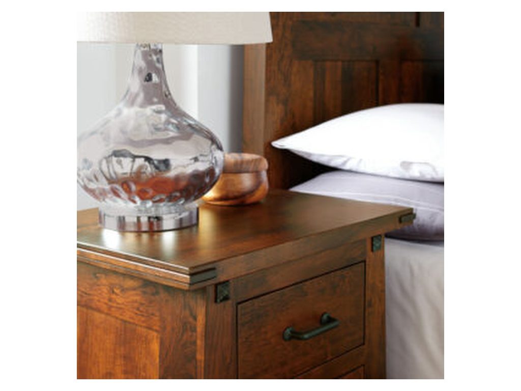 Amish Furniture of NE Encada 3 Drawer Nightstand, alternate view 2