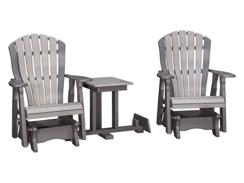 Amish Furniture of NE Settee Glider Swivels & Glider, alternate view 2