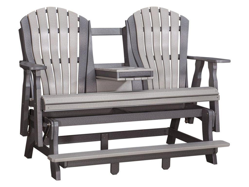 Amish Furniture of NE 5’ Bentback Counter Height Glider With Console Table, alternate view 2
