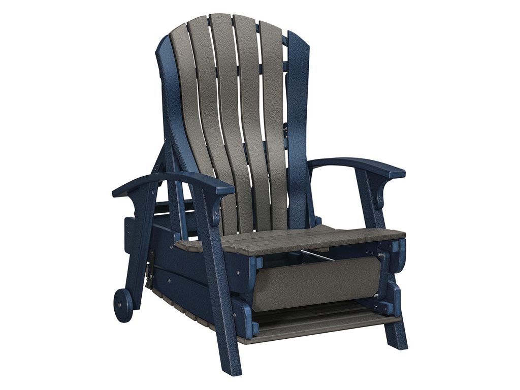 Amish Furniture of NE Lounge With Folding Footrest Accent Ottoman, alternate view 4