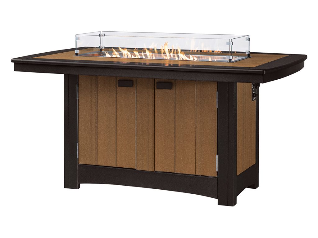 Amish Furniture of NE Fire Table With 12 x 42 Fireplace Insert Accessory, primary thumbnail