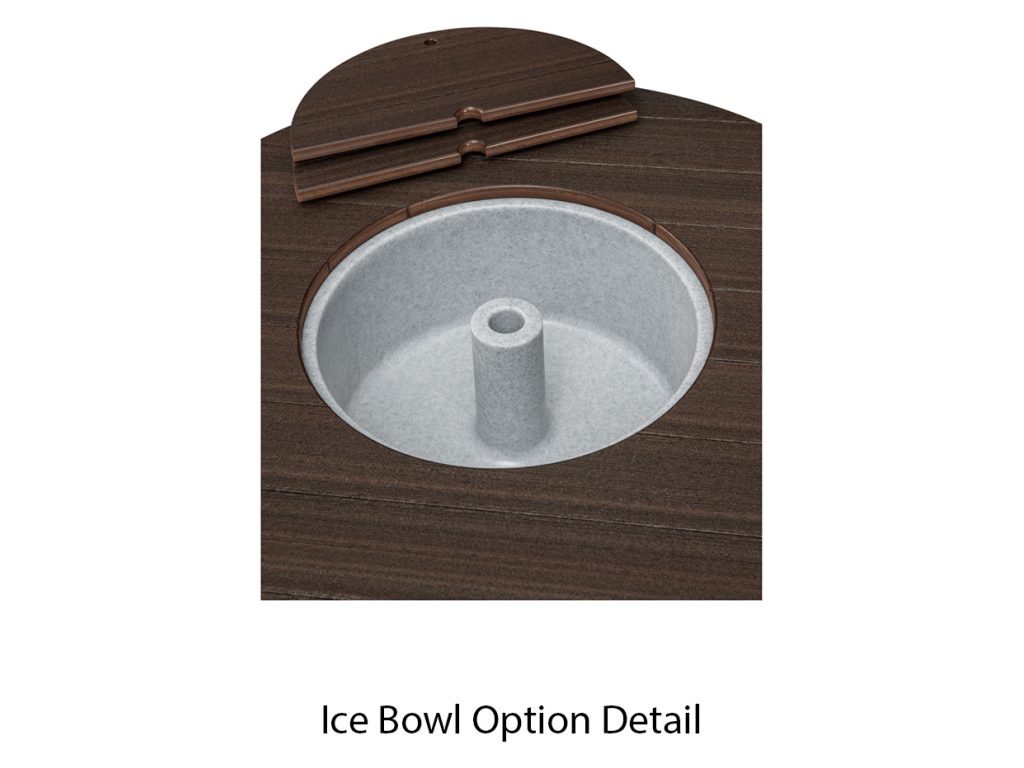 Amish Furniture of NE Round Counter Table With Ice Bowl, alternate view 3
