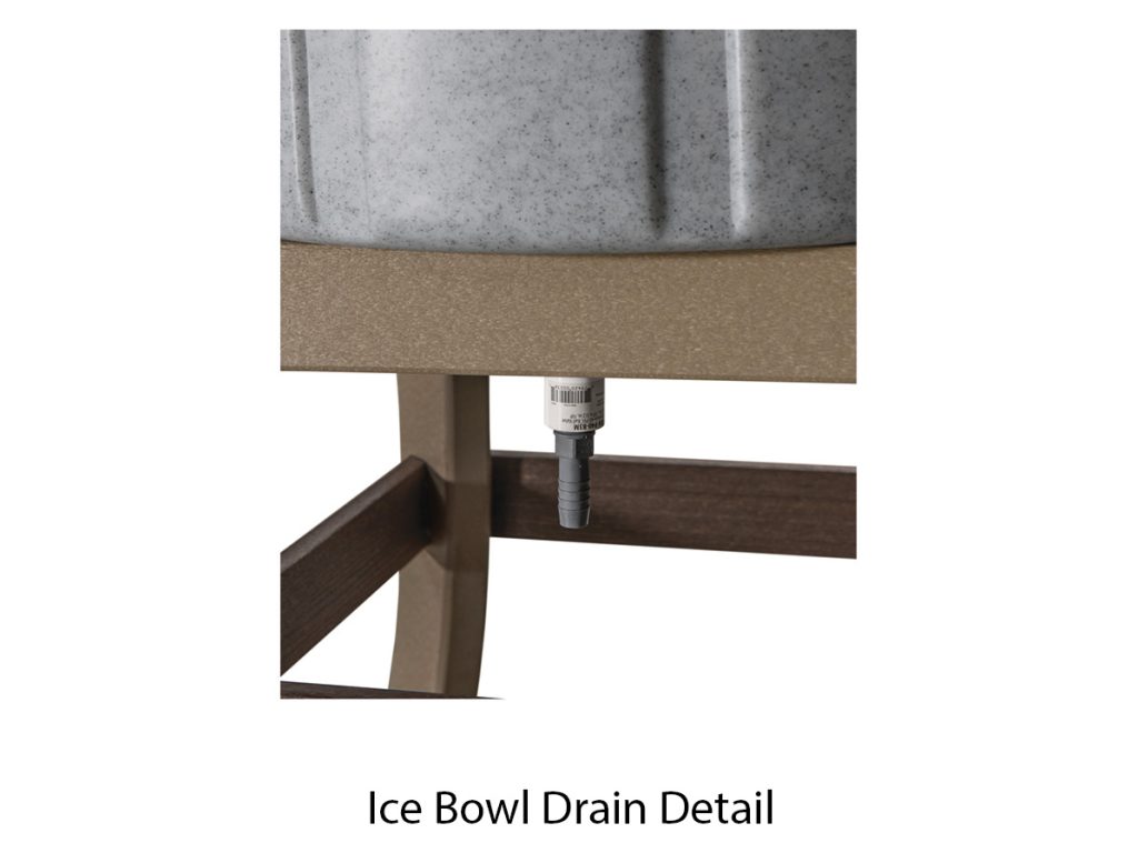 Amish Furniture of NE Round Counter Table With Ice Bowl, alternate view 4