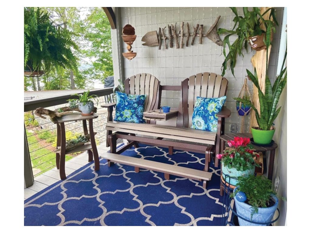 4’ Bentback Counter Height Glider Table, alternate view 1