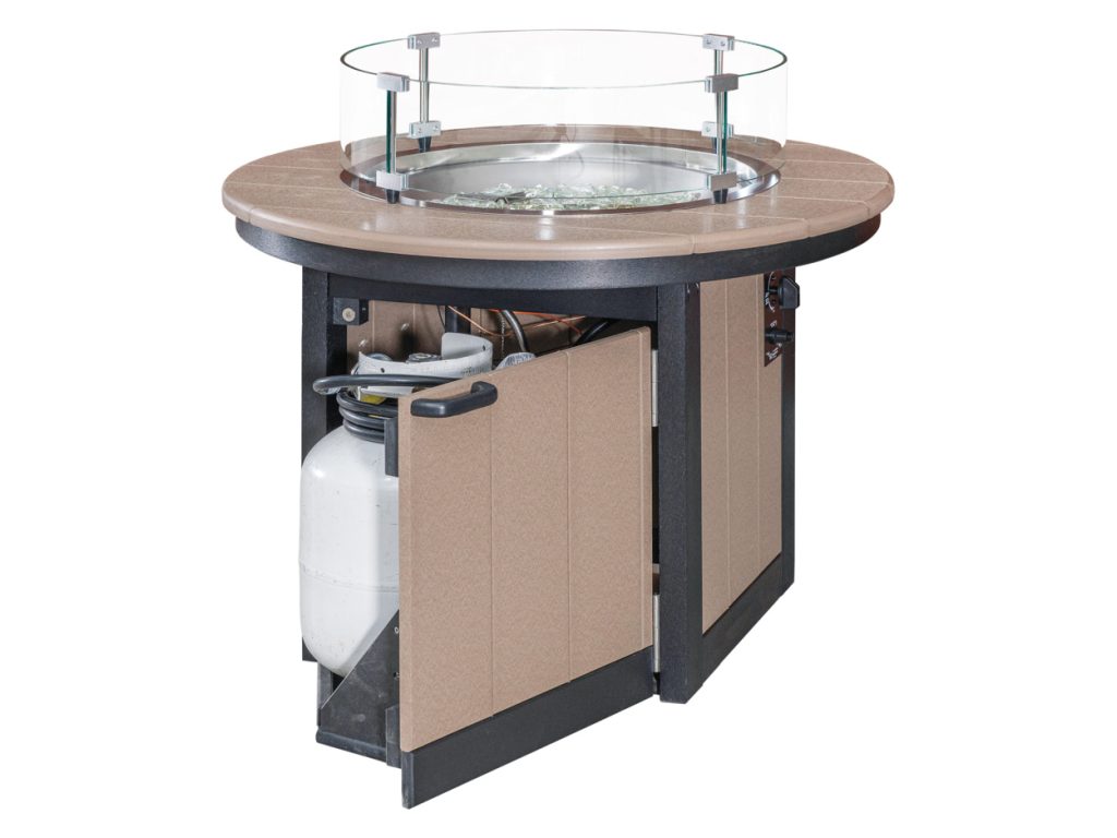 Amish Furniture of NE Round Conversation Firepit Table, alternate view 1