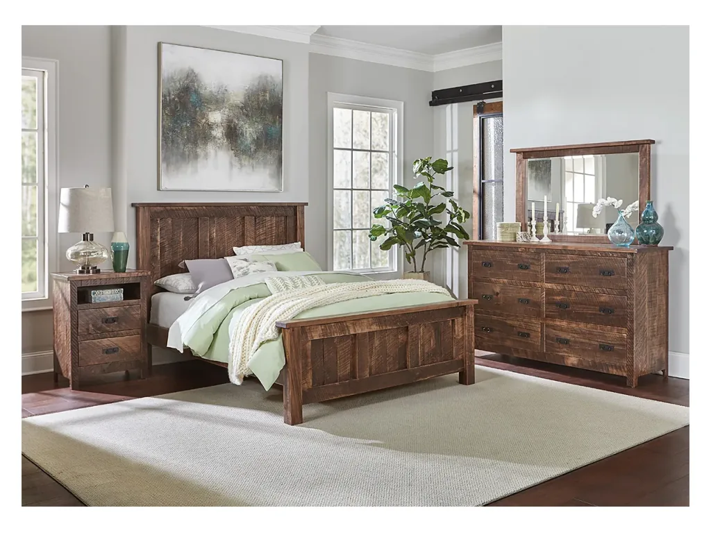 Dumont Bed With Fabric Headboard Upholstered Bed, alternate view 3