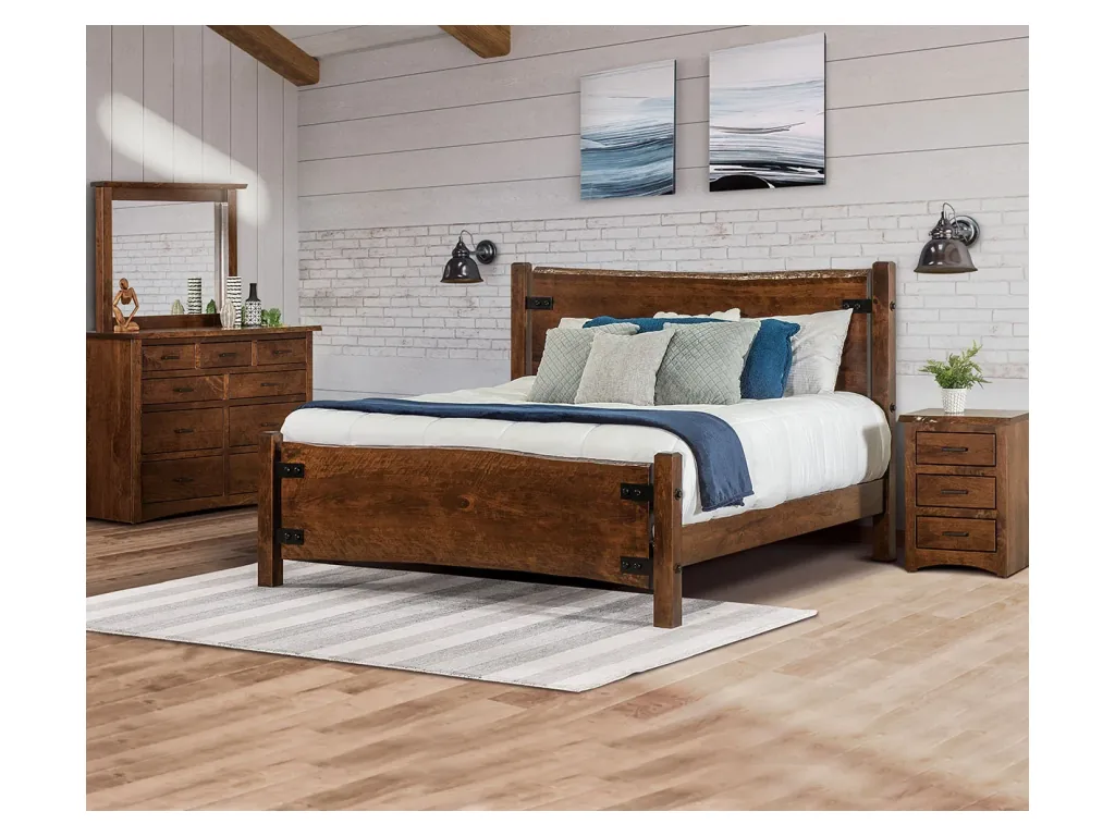 Amish Furniture of NE Live Wood 2 Drawer Nightstand, alternate view 5
