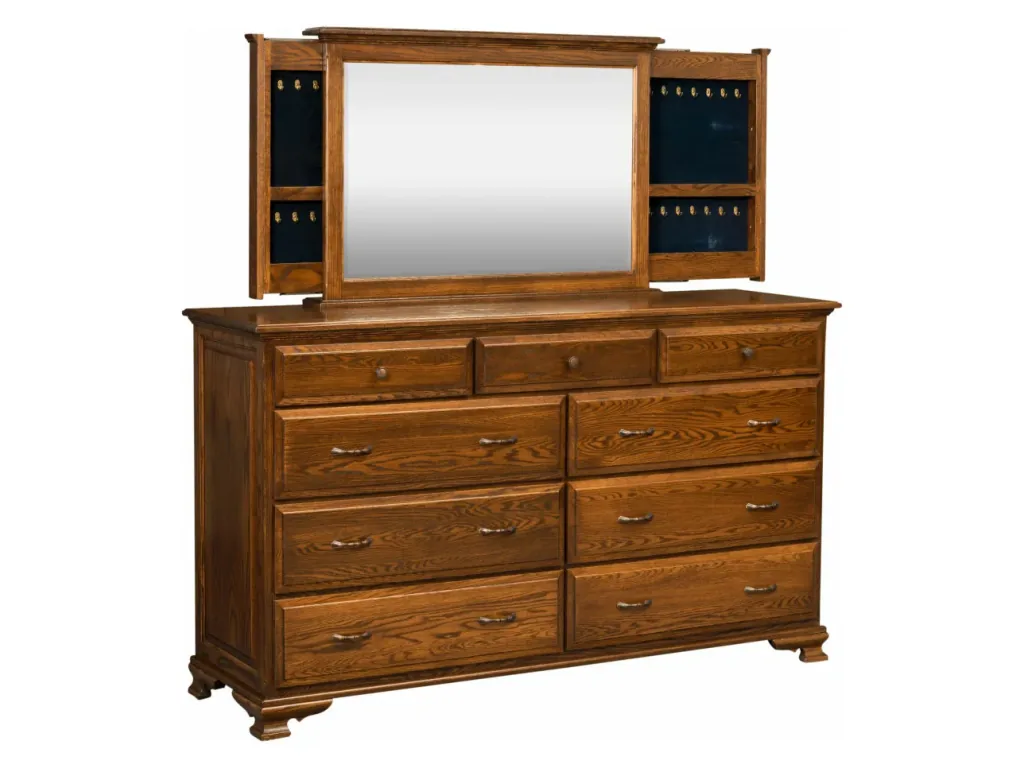 Americana High 9 Drawer Dresser Mirror, alternate view 1