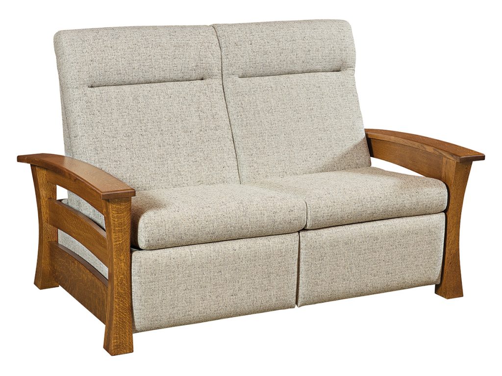 Amish Furniture of NE Barrington Wall Hugger Loveseat Recliner Reclining Loveseat, primary thumbnail