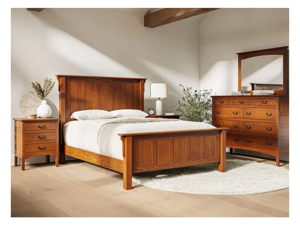 Amish Furniture of NE Granny Mission 2 Drawer Nightstand, alternate view 6