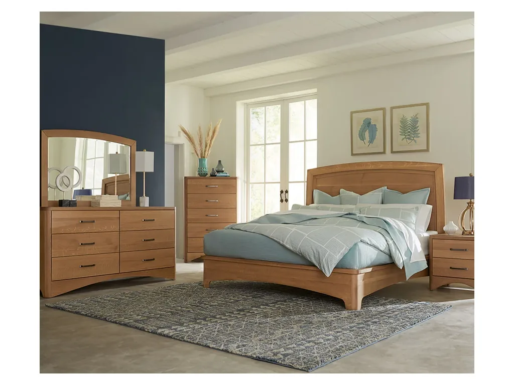 Woodmont Bed With Fabric Headboard Upholstered Bed, alternate view 3