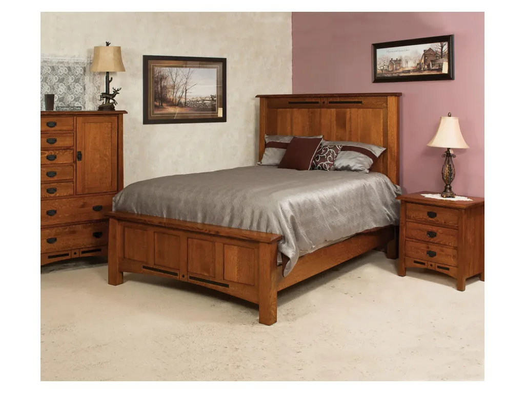 Amish Furniture of NE Bel Aire 3 Drawer Nightstand, alternate view 5