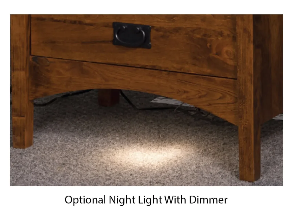 Amish Furniture of NE Berwick 3 Drawer Nightstand, alternate view 2