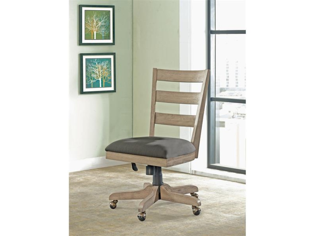 Wood Back Upholstered Desk Chair - main image