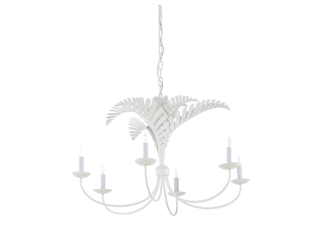 Royal Palm Chandelier - White - image 1