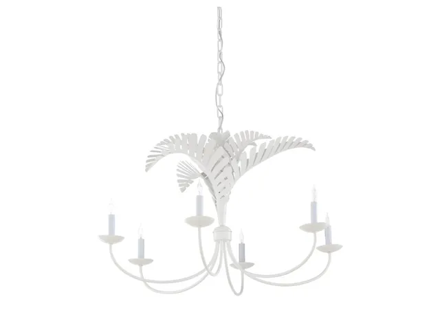 Royal Palm Chandelier - White - Alternative View