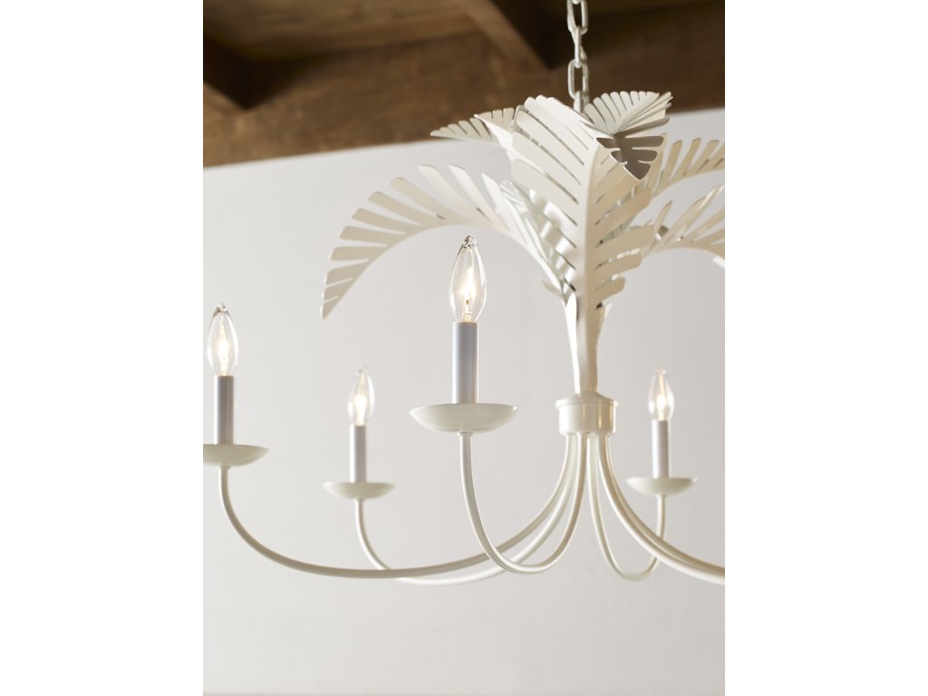 Royal Palm Chandelier - White - image 5