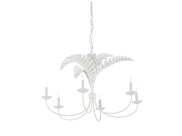 Royal Palm Chandelier - White