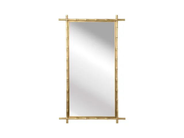 Bamboo Mirror - Brass