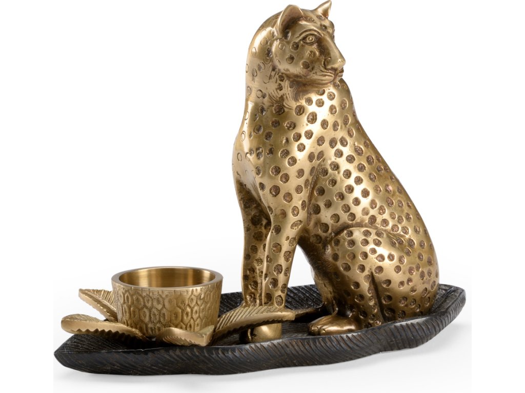 Brass Kat Candlestick - main image